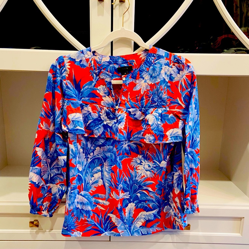 J Crew popover top with all the feminine details…